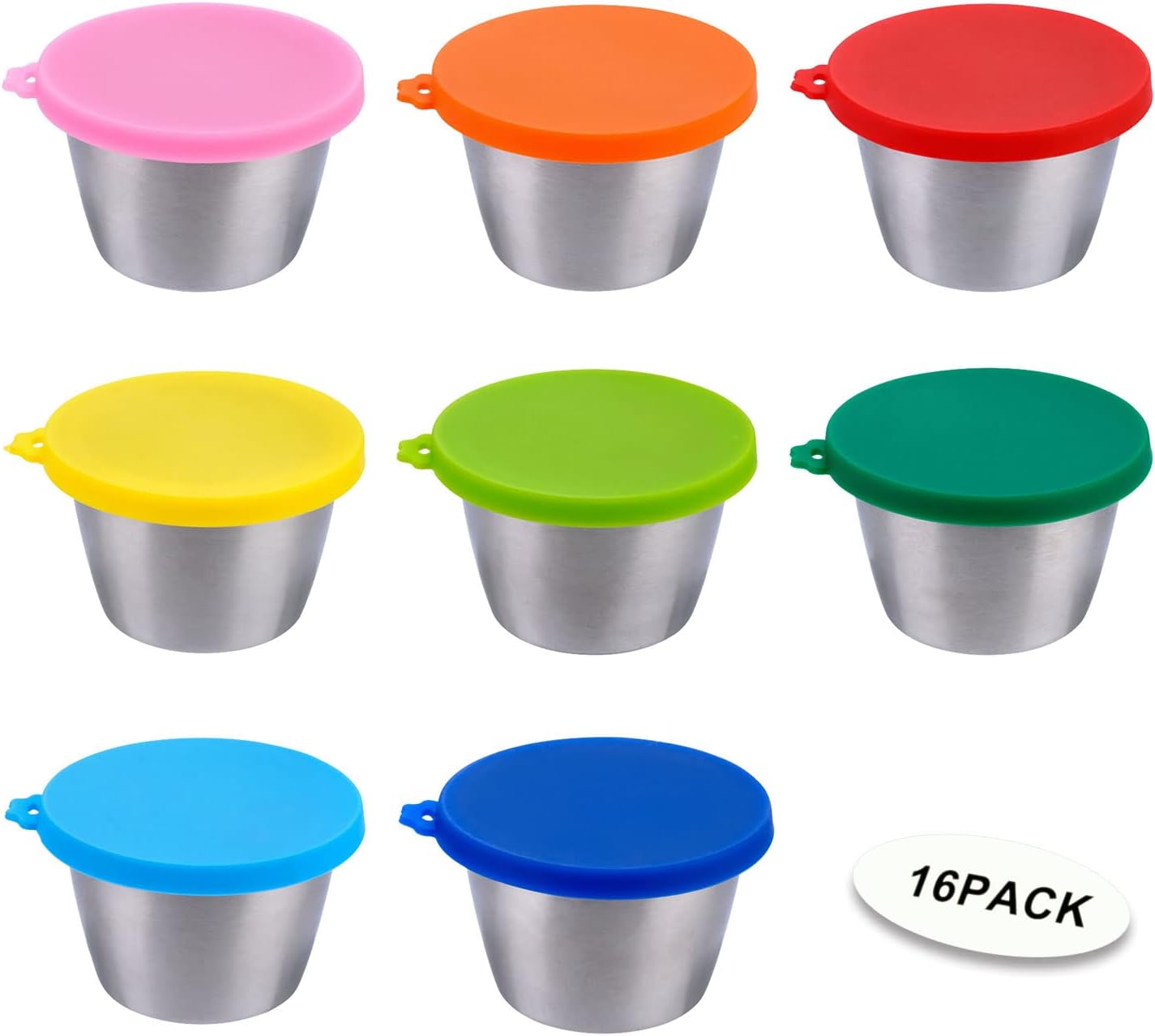 RAMFIYN 16Pcs Salad Dressing Container To Go Stainless