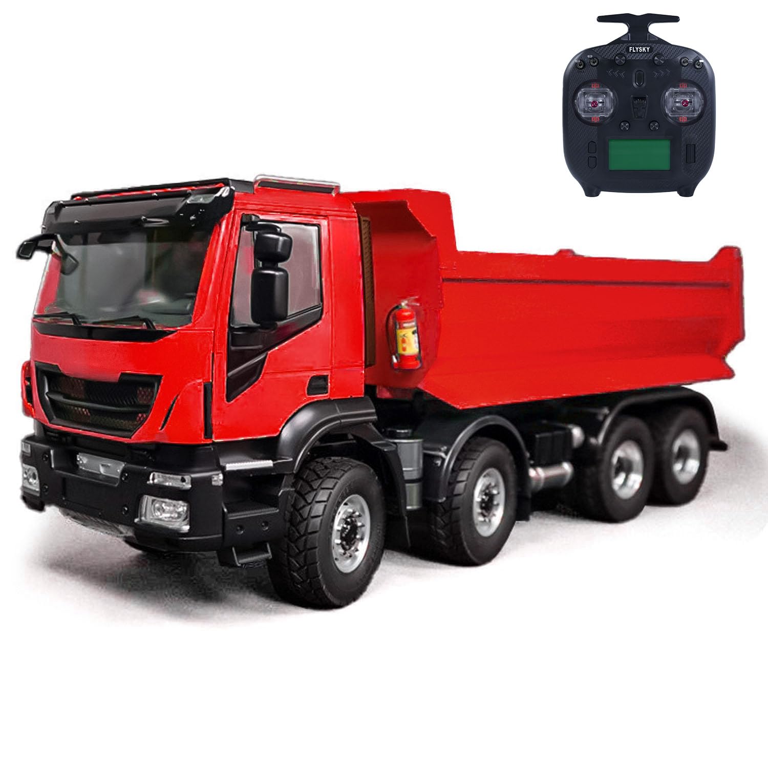 8X4 1 14 Hydraulic RC Tipper Car Metal 2-Speed Radio Control Dump Truck Model Hobby Grade Model Red