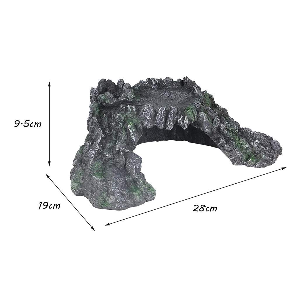 Cueva de escondite de Reptiles, Caja de Cueva de Reptiles - Decoración de hábitat Tortuga Lagarto Serpiente Araña Escondites Escalada Caja de Reptiles Accesorios Adornos