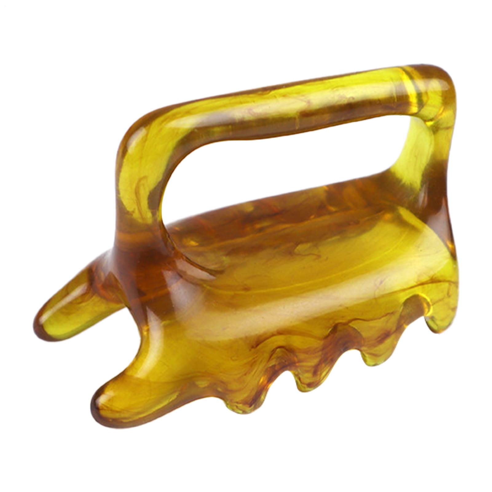 Masajeador portátil de resina, masajeador Gua Sha con mango | Mini herramienta de raspado para masaje de espalda, cuello, cara y piernas, relajante, elimina la celulitis