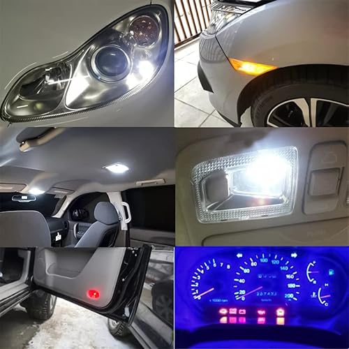 Miniatura 7 de Paquete de 30 bombillas LED de 194 de 6000 K blanco 168 2825 W5W T10 de cuña COB luces de placa de matrícula 036W 12V sin errores para automóviles