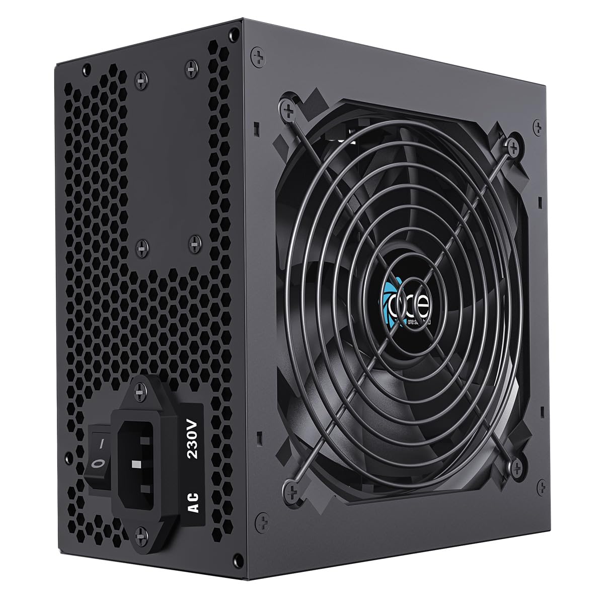 Ace Power - Alimentatore switching ATX da 750 W, alimentatore per PC desktop, ventola silenziosa da 120 mm, 8 pin 12 V (4+4), PCI-E 6+2 pin, 6 x SATA