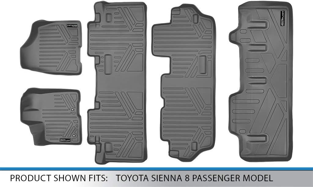 MAXLINER Floor Mats 3 Rows and Cargo Liner Behind 3rd Row for 2011-2012 Toyota Sienna
