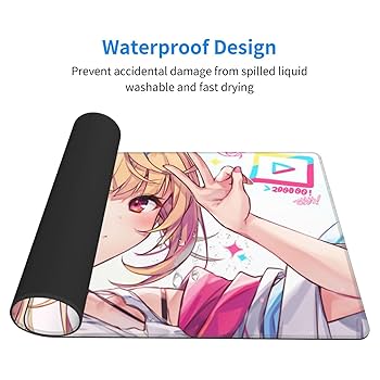 デスクマット 27×22cm アニメ 大判 撥水 マウスパッド セクシー レッド Amazon | デスクマット 女の子 バニー 赤髪 黒下着 網タイツ 美