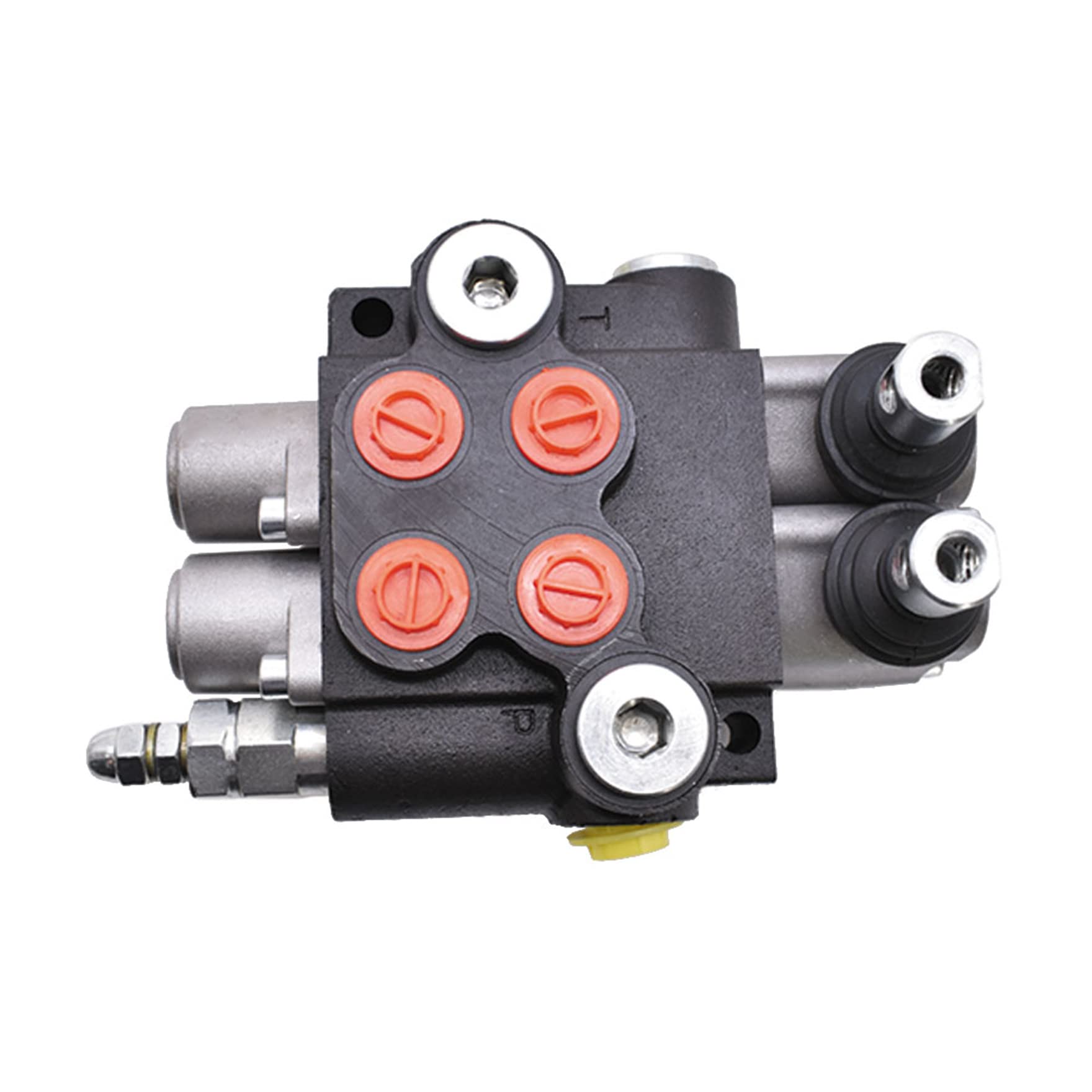 Monoblock-Hydraulik-Wegeventil, 2 Spulen, 13 gpm, hydraulisches Laderventil, SAE-Anschlüsse, 3600 psi, doppeltwirkendes Ventil für kleine Traktoren, Traktoren, Lader, Holzspalter