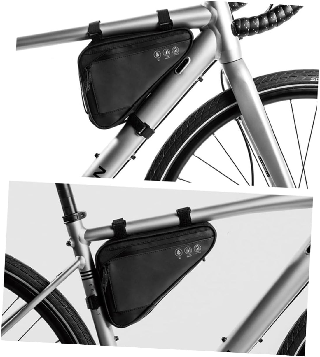 Kisangel 2pcs Triangle Frame Bag for Cycling Bike Bag Mountain Bike Storage Pouch Road