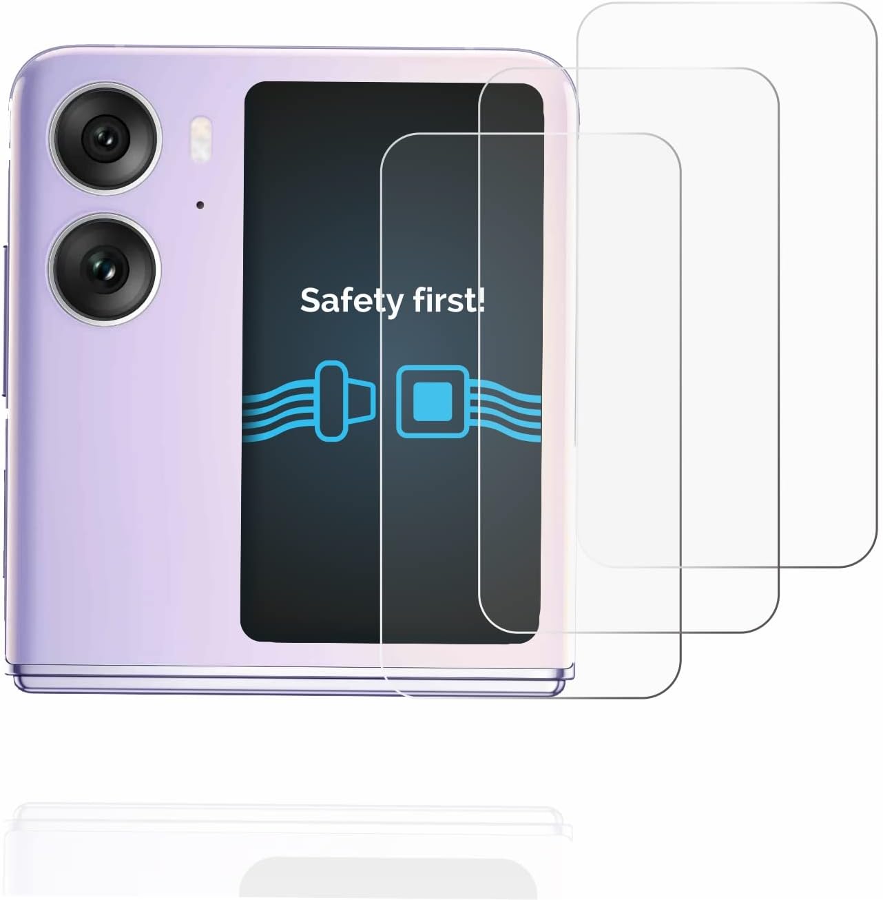 savvies 6-Pack Screen Protection Film Compatible with Oppo Find N2 Flip (Back Display) Screen Protector Ultra Clear [Scratch Proof, Anti Fingerprint]
