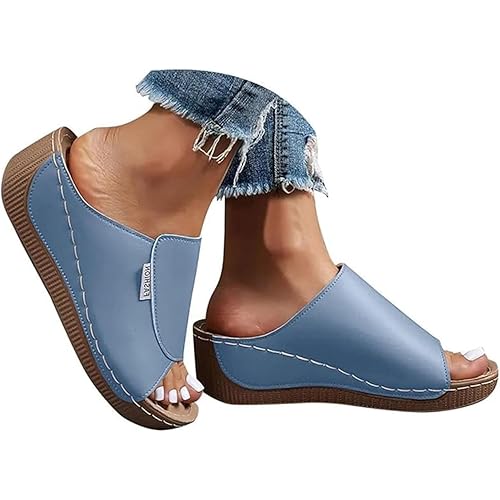 Women Sandals Comfortable Dressy Summer Fashion Orthotic Flip Flops Slip On Lightweight Athletic Orthopedic Slippers