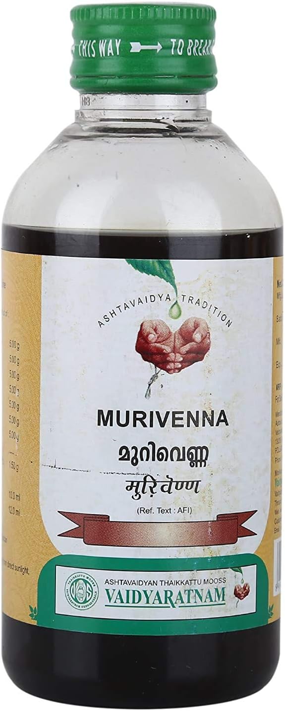 Vaidyaratnam Murivenna 200 ml (Pack of 2) Ayurvedic herbal products, Ayurveda Organic products