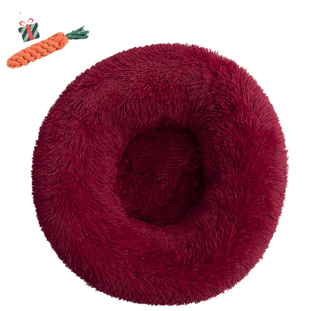 Panier rond chien stressé Chickw1 coussin donut apaisant lavable