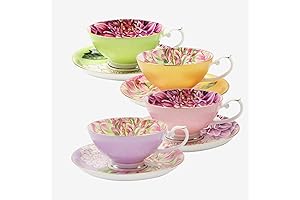 Exquisite Floral Bone China Tea Set