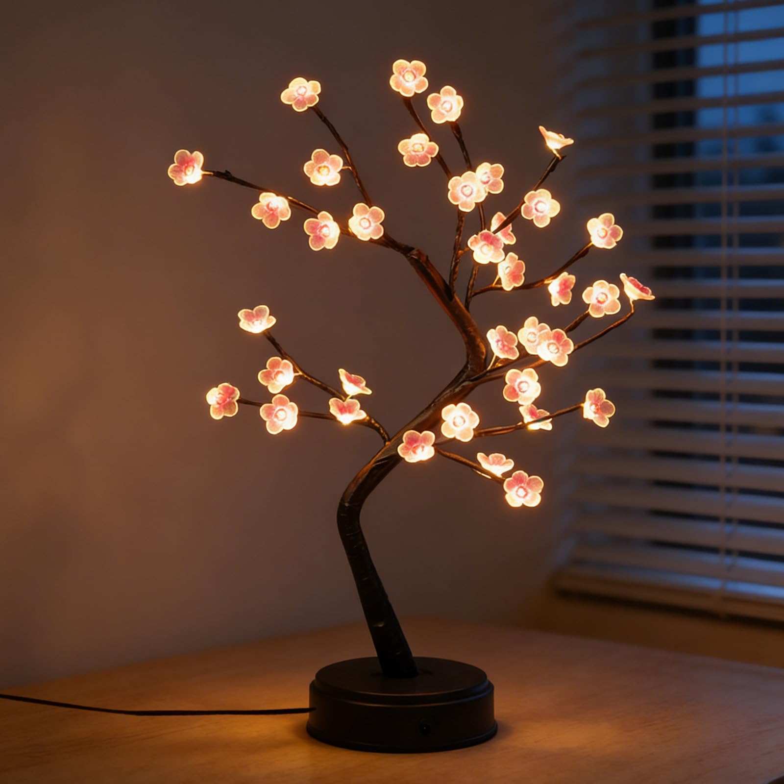 AWSOLAR 36 LED Tree Lamp, Warm Flower Lamp, Exquisite Flower Lights