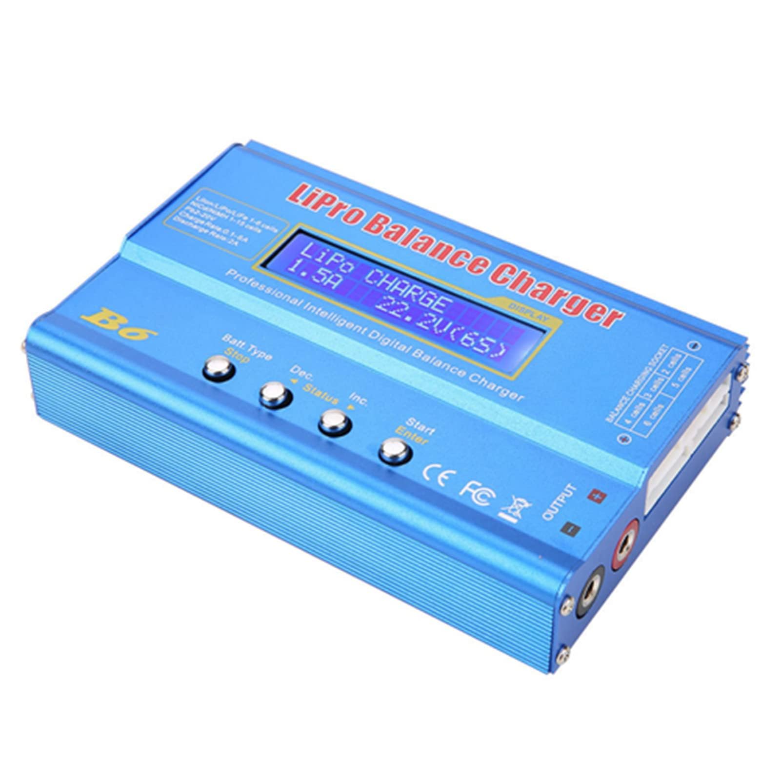 Fafeicy B6 80W Digital LCD Balance Chargeur de Charge Convient pour batterie LLiPo NiMH RC(Without Plug), Chargeur