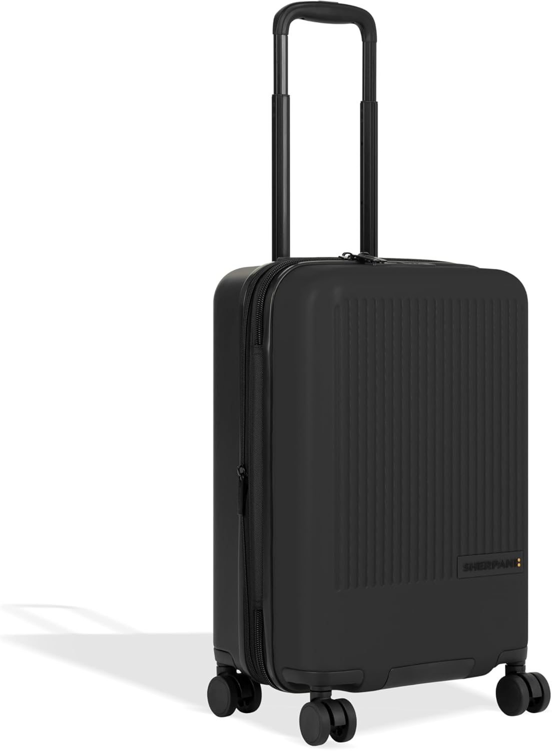 Sherpani Meridian, 22 Inch Carry On Luggage Airline Approved, Rolling Hardside Suitcase 22x14x9, Hard Shell Luggage with Double Spinner Wheels, Expandable Suitcase for Men Women, Travel Gift (Black)