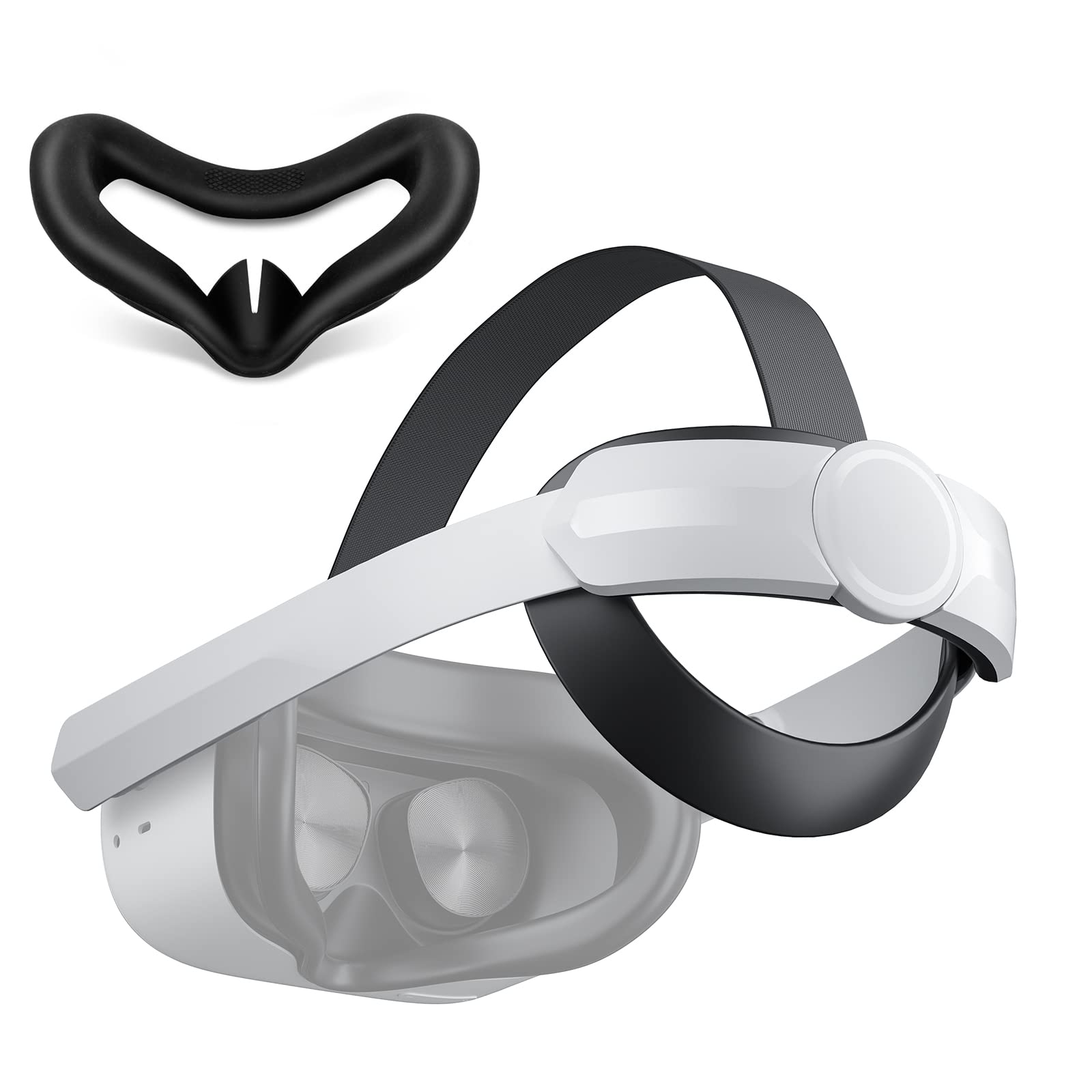 Hevanto Correa para Oculus Quest 2, Correa Elite Reducir la Presión de la Cabeza, Ajustable Correa Reduce la presión de la Cabeza, Accesorios para Oculus Quest 2