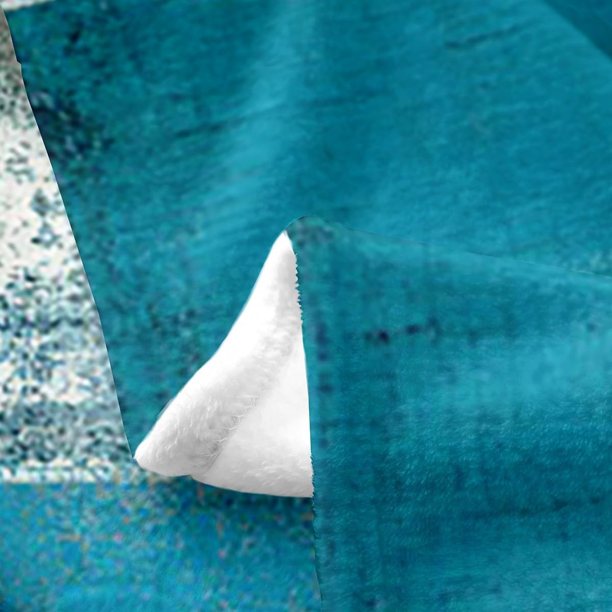 Erosebridal Turquoise and Grey Blanket for Youth Adult,Grunge Teal Ombre Throw Blanket All Season,Vintage Watercolor Artwork Fleece Blanket Bedroom Decor,Contemporary Flannel Blanket,Queen