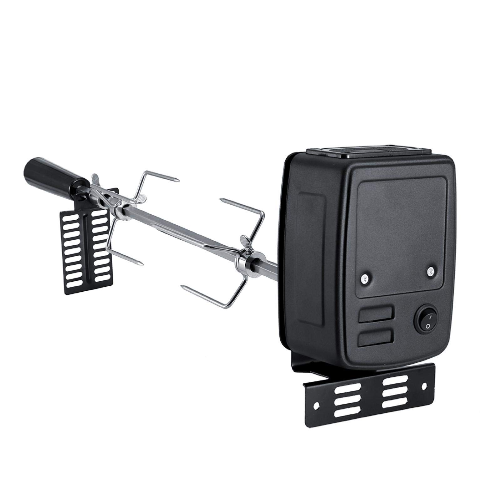 Kit girarrosto in Acciaio Inox con Motore, Kit girarrosto Completo per Barbecue Forchette per Carne con spiedo per Barbecue per Barbecue Griglia a Gas