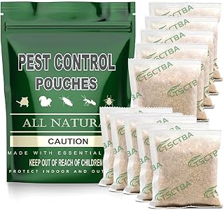 Pest Control Pouches, Mice Repellent Indoor, Rodent Repellent, Mouse Repellent, Mouse Deterrents, Rat Repellent for House,Roach,Spider,Roach,Ant,Mosquito,Silverfish and Lizard Repellent- 10P