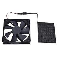 Vista 1 de Kit de ventilador de panel solar de 100 W, ventilador de escape doble de 12 V, kit de ventilador solar para casa de perro, invernadero, RV