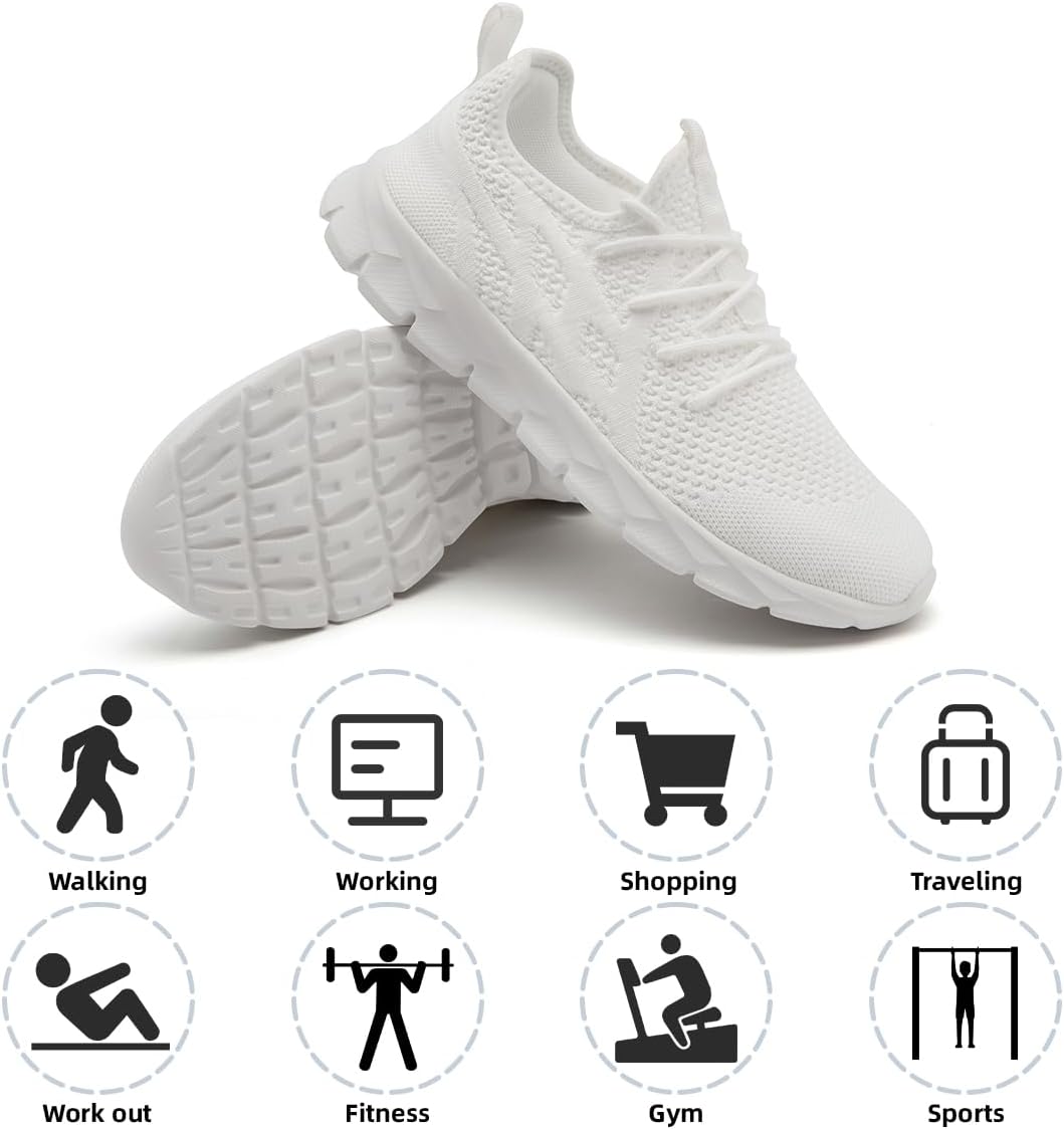 DLWKIPV Mens Running Shoes Sneakers Non Slip Slip On Tennis Lightweight Athletic Cushioned Comfort for Walking Gym Fitness & Daily Training Leisure Sports