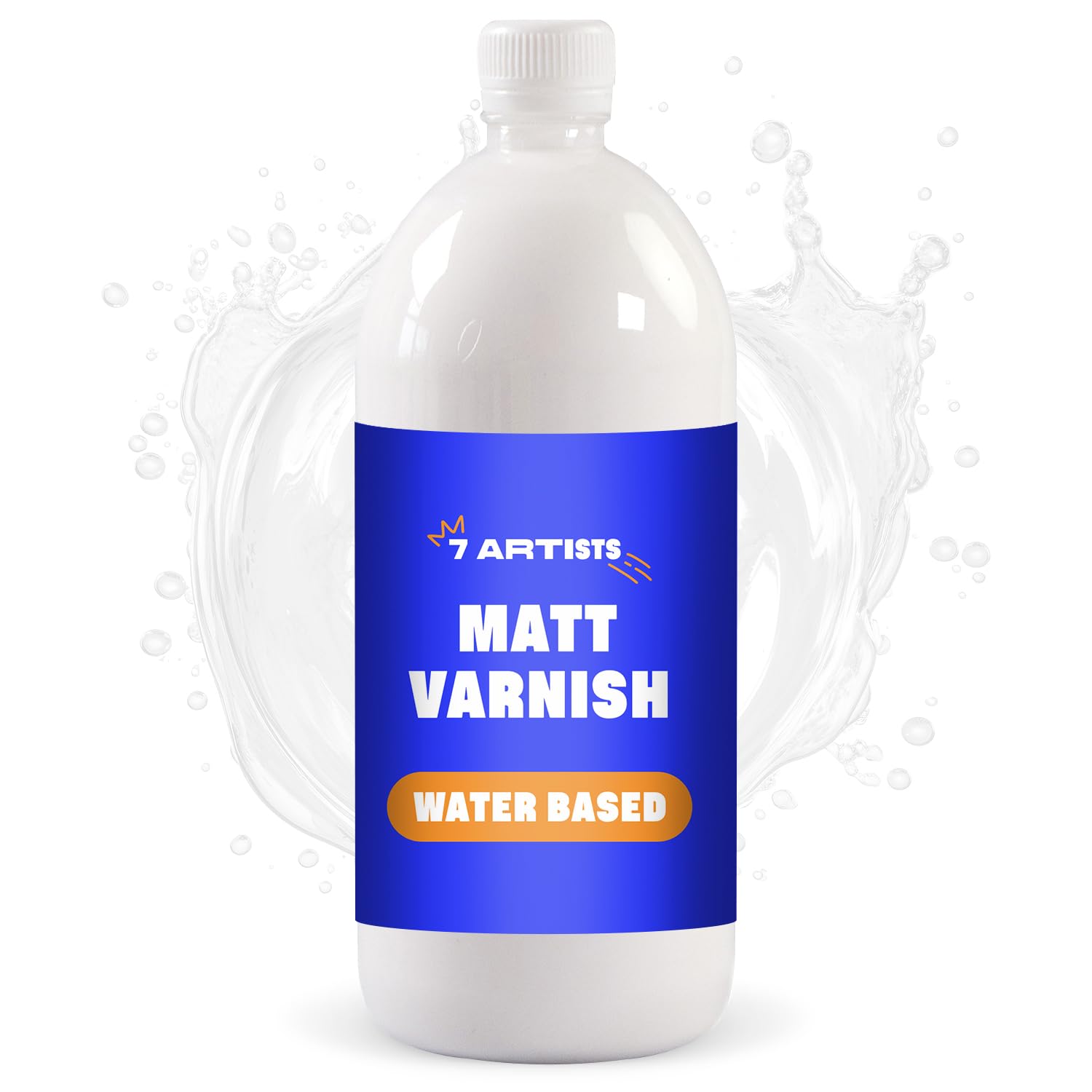 7 Artists Acryl Klarlack Matt 1000 ml – Acryl Versiegelung Firnis für Acrylfarben, Bemalte Holz, Steine, Ton | Lack Wasserfest Finish, Schnelltrocknend, Farblos | Matt Varnish