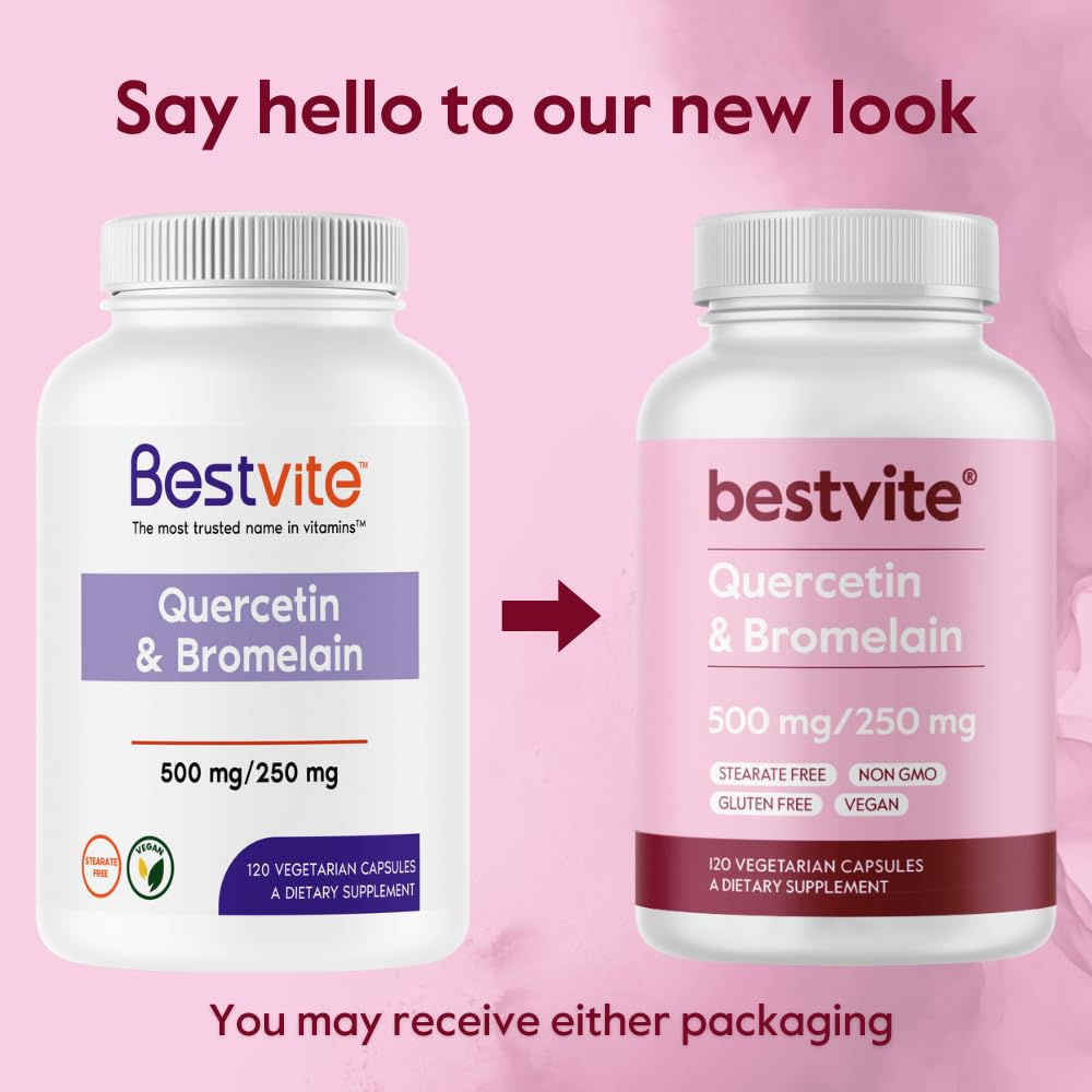 BESTVITE Quercetin with Bromelain 500mg/250mg (120 Veg Caps) - No Stearates — Amazon image 7