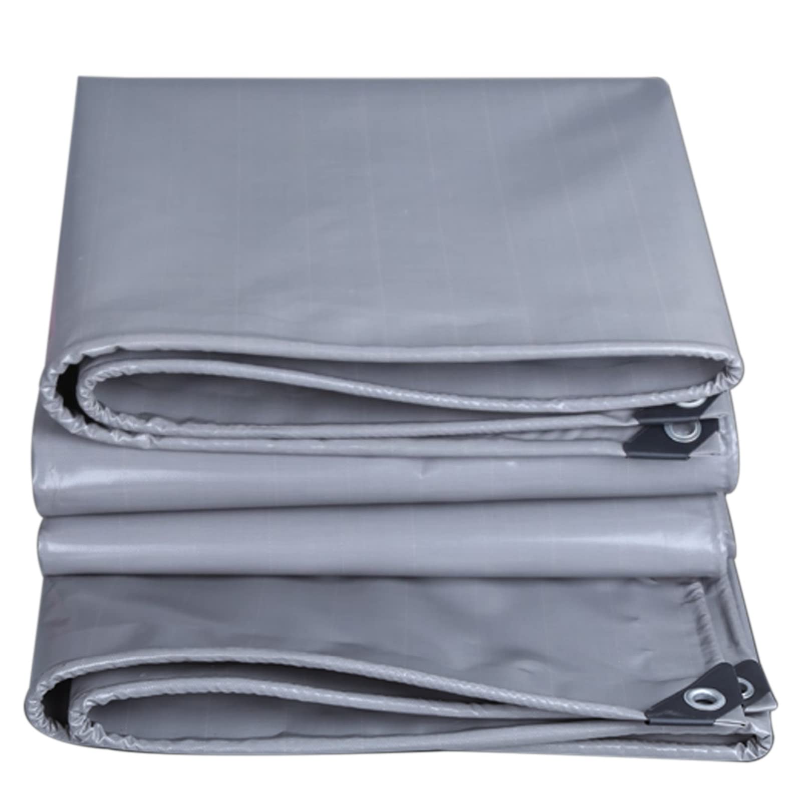 Lona impermeable de alta resistencia gris con ojal metálico y grosor de 0,40 mm