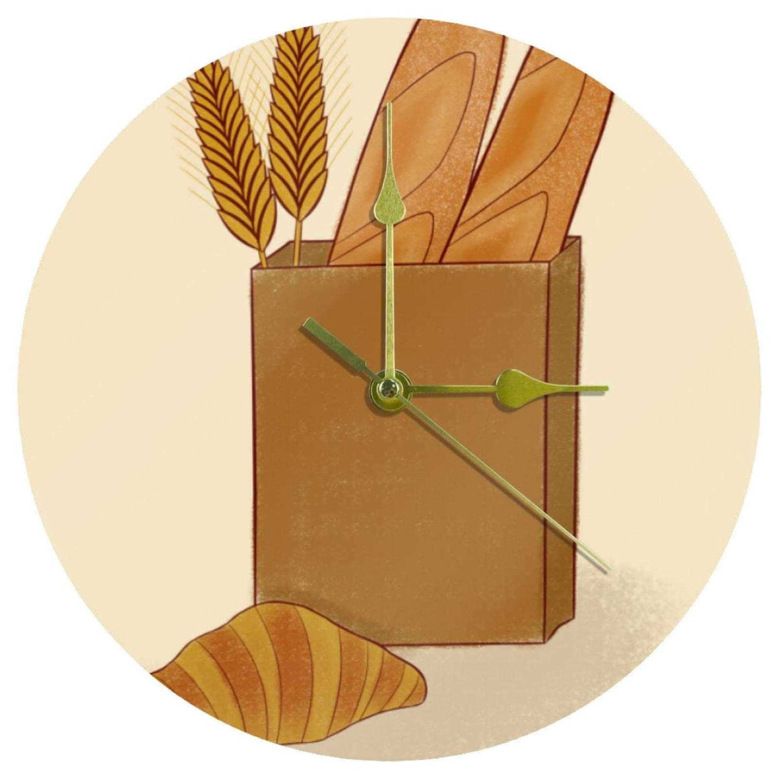 Horloge murale acrylique Croissant silencieuse pour stopper le bruit du tic-tac