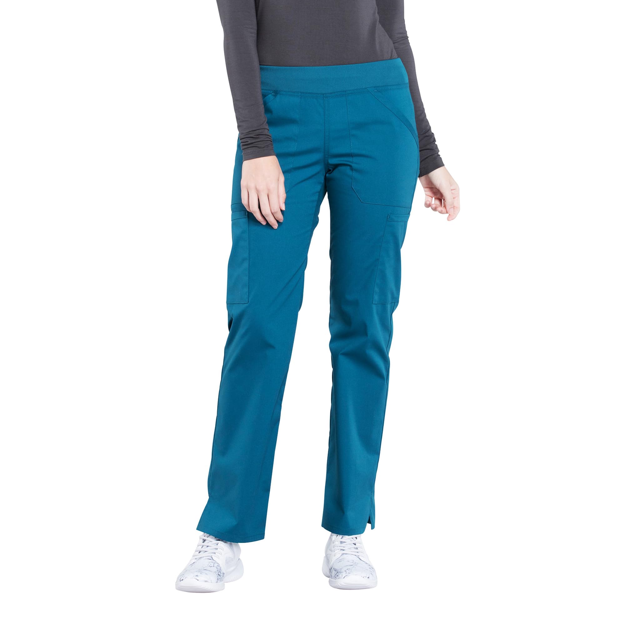 CHEROKEE Women's Ww170 Women Scrubs Pant Workwear Professionals Mid Rise Straight Leg Pull-on
