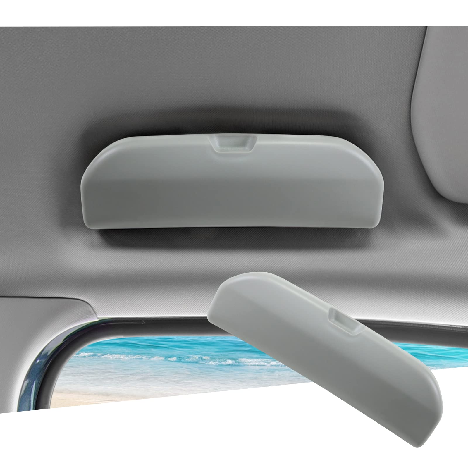GAFAT Compatibile con Peugeot 3008 5008 2016-2025 2026 Custodia Porta Occhiali da Sole, Nuovo E3008 3 III GT Allure Contenitore Organizer, Accessori E-3008 e-5008 [OEM Original] (Grigio)