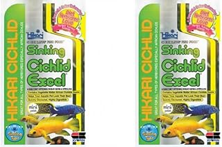 Hikari Sinking Cichlids Excel Mini Pellet Fish Food [Set of 2] Size: 3.5 Ounces