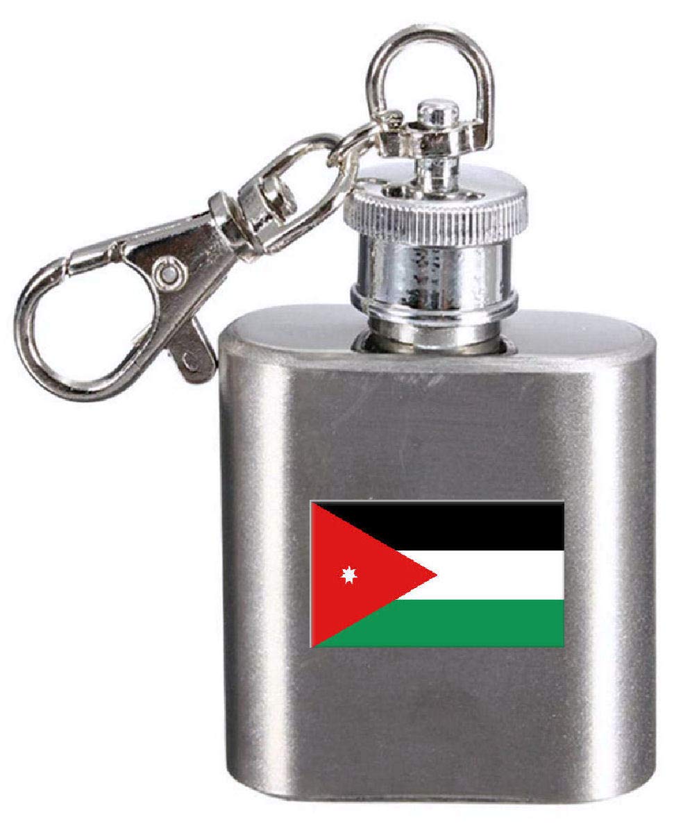 Porte-clés flasque gravé drapeau jordan pour emporter votre boisson sans encombrer vos poches