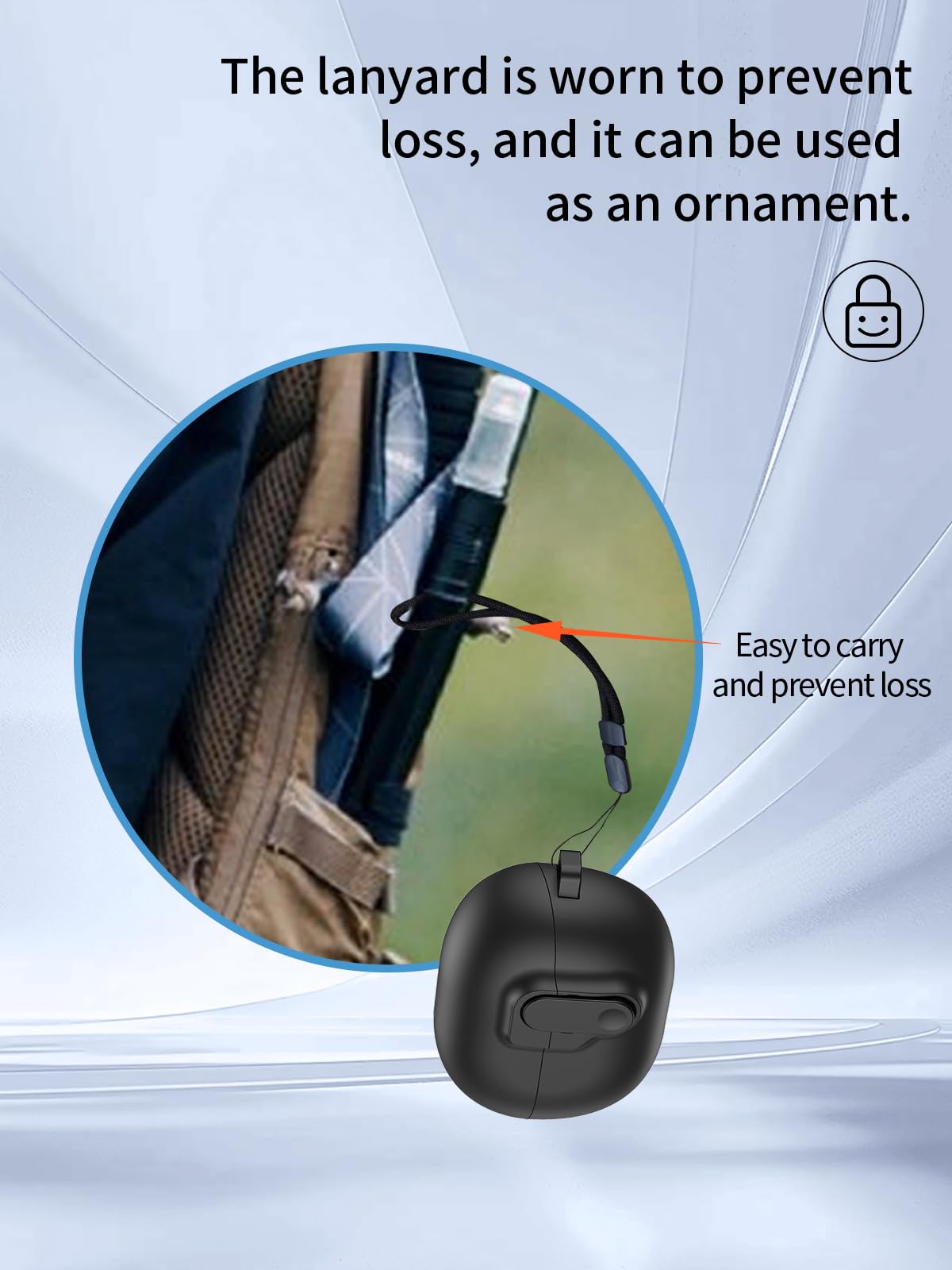 Compatibile con cuffie Huawei FreeBuds Pro 4/Pro 3, auricolari wireless con cancellazione del rumore, custodia protettiva trasparente morbida e antiurto con cordino, nero