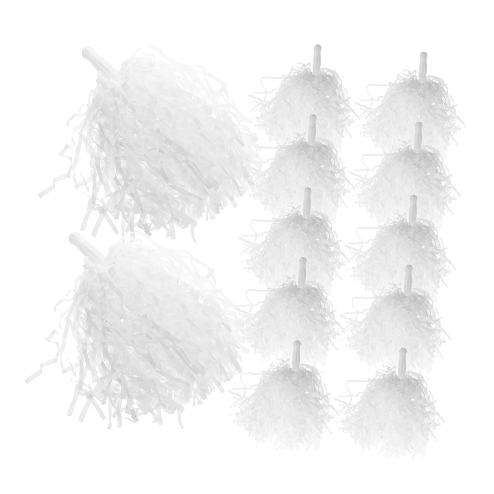 VICASKY Plastic Cheerleading Pom Poms 12pcs Set Boys and Girls Party Cheering Flowers Dance Routine Decorative