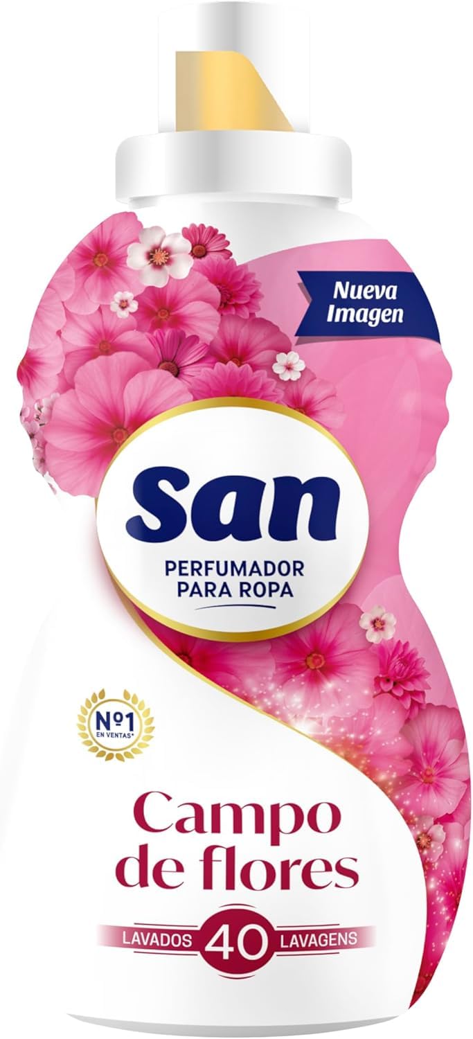 Rasmacor | Pack 8 unidades SÁN Perfumador para Ropa Lavadora | Fragancia Campo de Flores | Duradera 40 Lavados