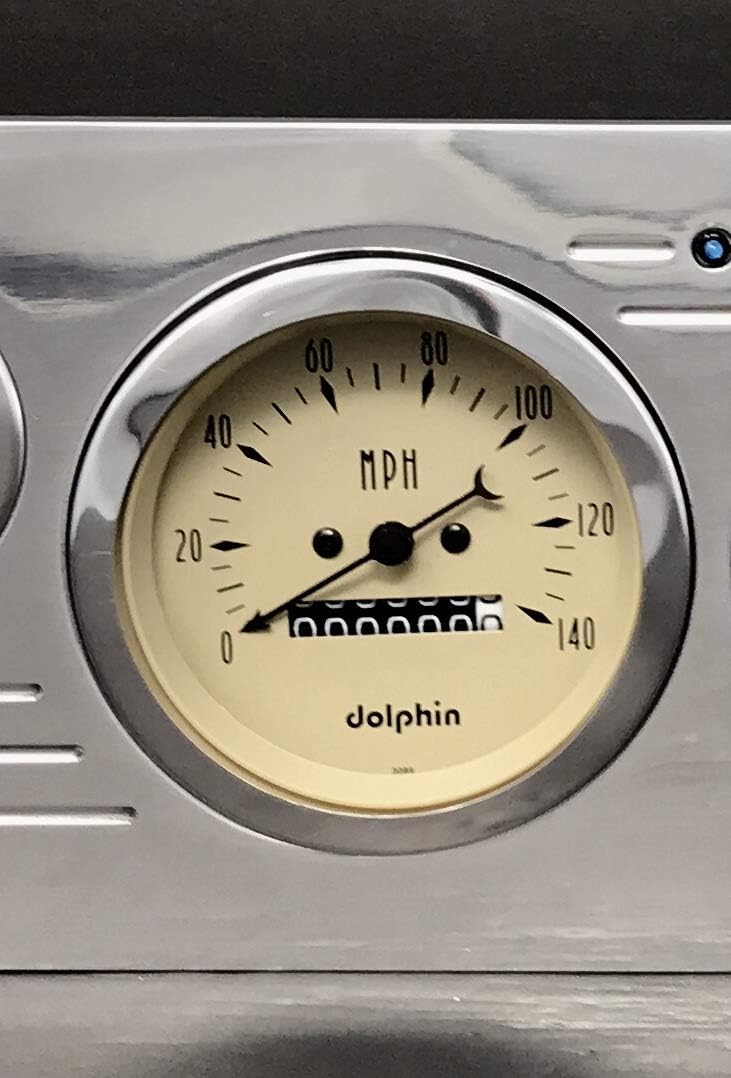 Dolphin Gauges 1961 GMC Truck 6 Gauge Dash Cluster Panel Set Mechanical Tan
