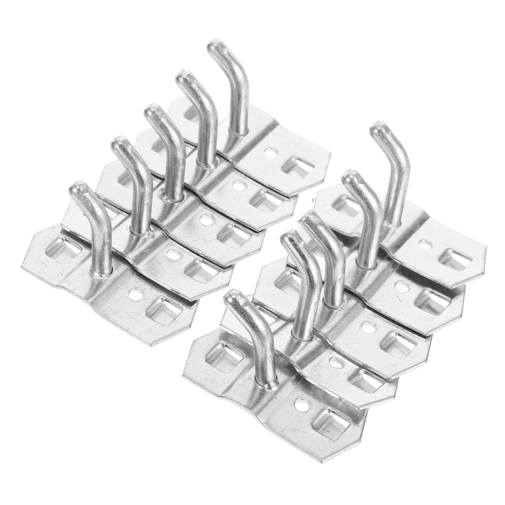 Garneck 10pcs Metal Pegboard Hooks Sturdy Cup Holders for Office Garage Workshop Easy Installati