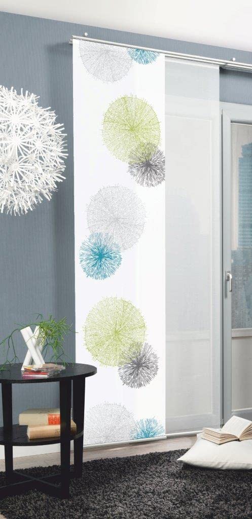 Cortina de poliéster de 245 cm x 60 cm para decorar el hogar, color verde (87999-768)