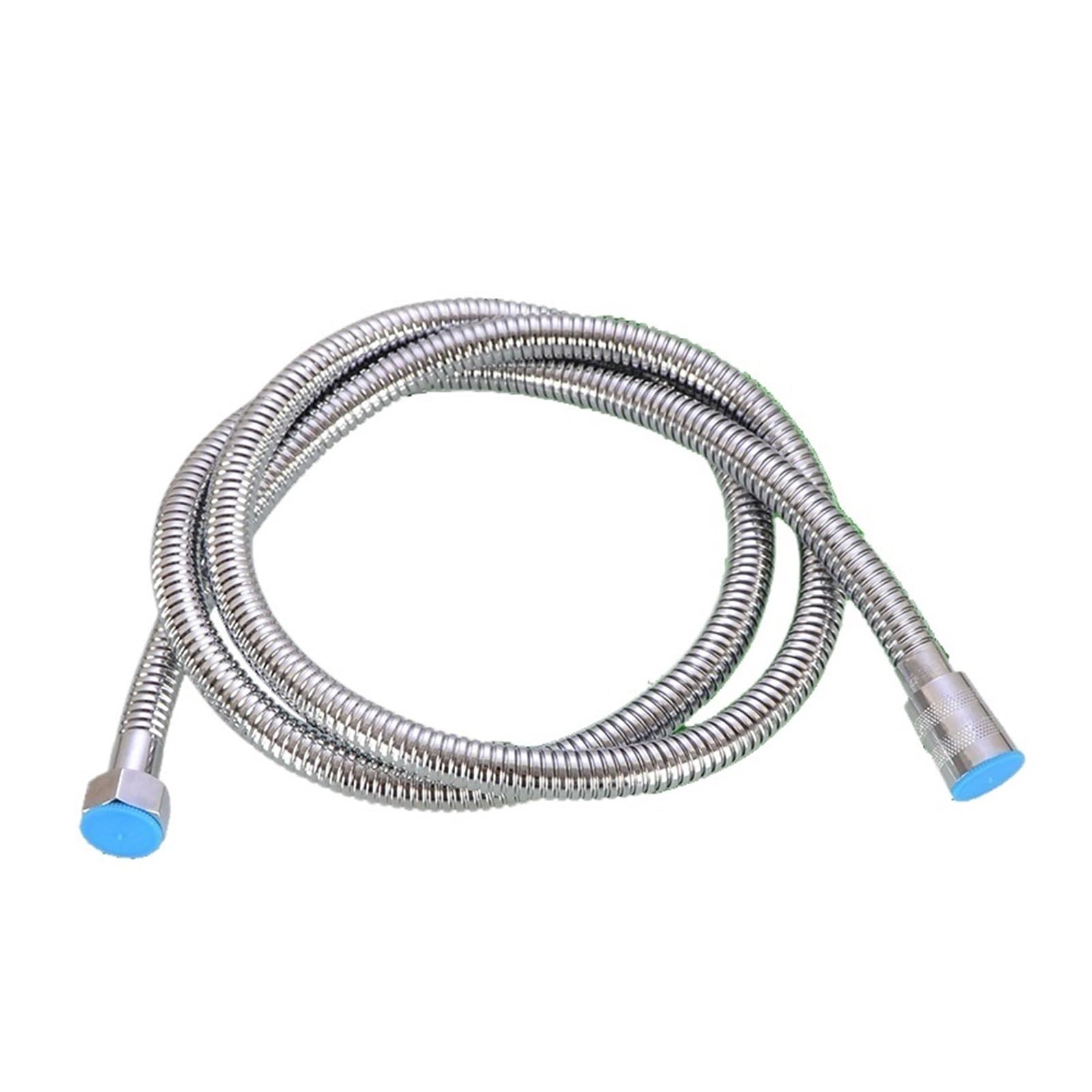 Fbanulpex 3.0M Universal Chrome Shower Pipe, Stainless Steel Encrypted Explosion-Proof Shower Head Hose For Low Water Pressure(3.0M)