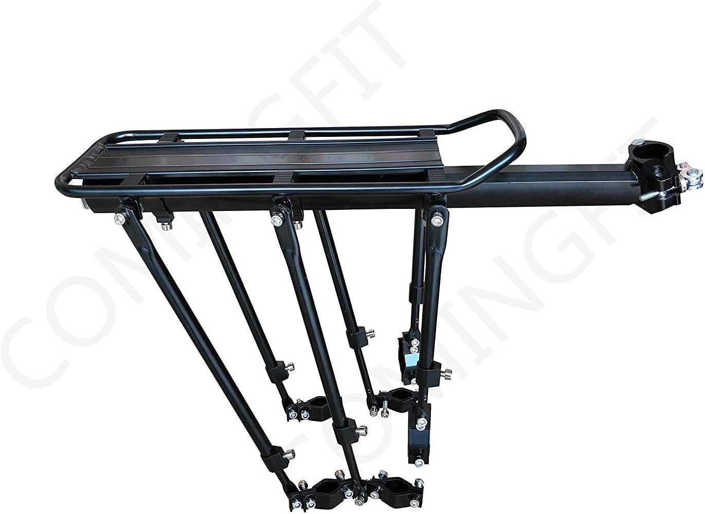 Bike Carrier Rack, 400lbs Capacity Solid Bearings Universal Adjustable Bicycle Luggage Cargo Rack