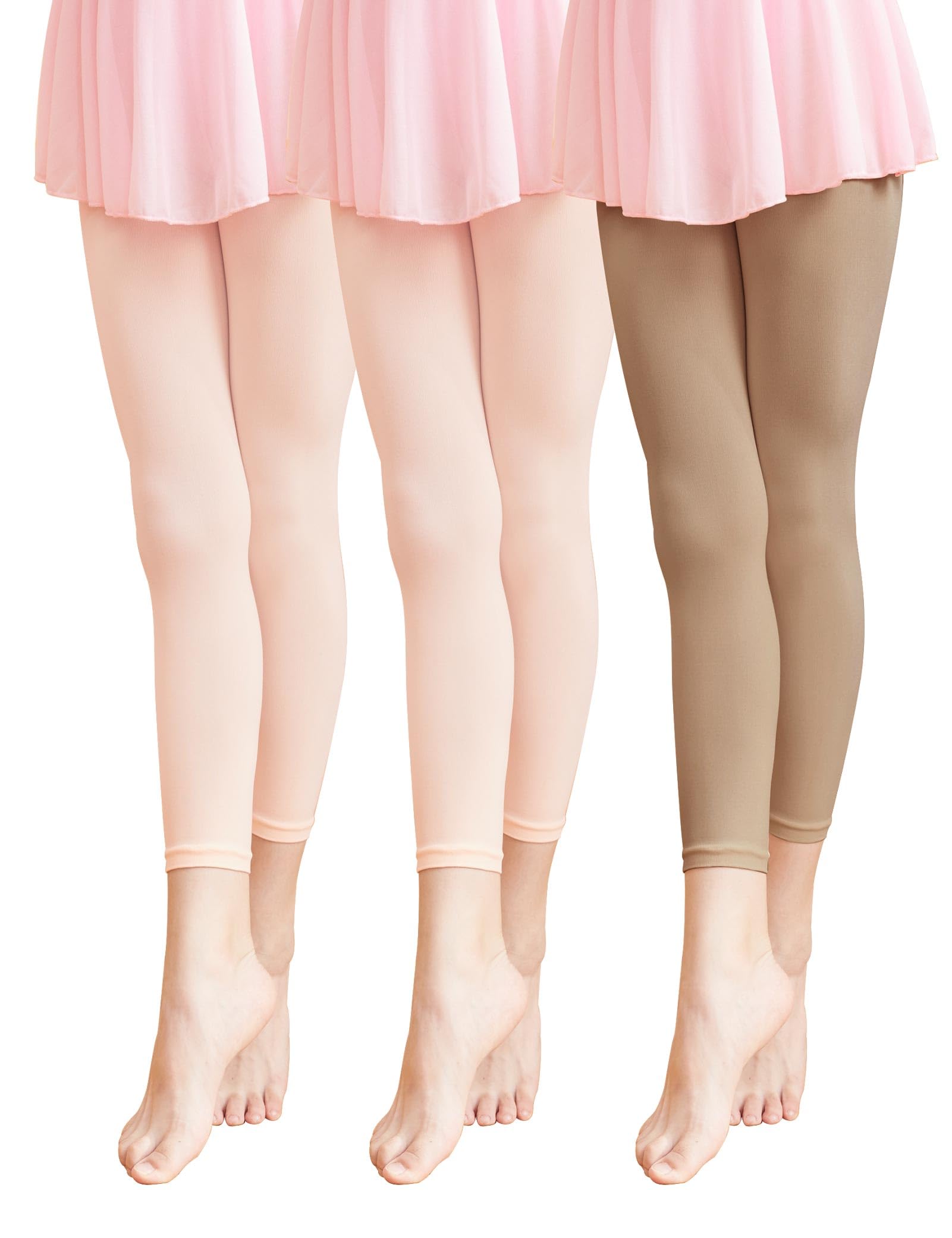 Daydance Girl's Women's Footless Tights for Dance, Balle, Gymnasics