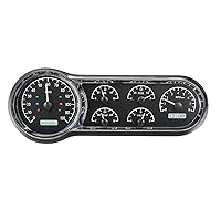 Vista 4 de Dakota Digital 53 54 Chevy coche análogo Dash Gauge sistema negro aleación blanco VHX-53C-K-W
