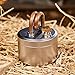 Portable Mini Camping Alcohol Stove - Solid Shell Powerful Safe Spirit Burner Strong Fire Burning for Outdoor Hiking Cooking Backpacking 50ml Silver