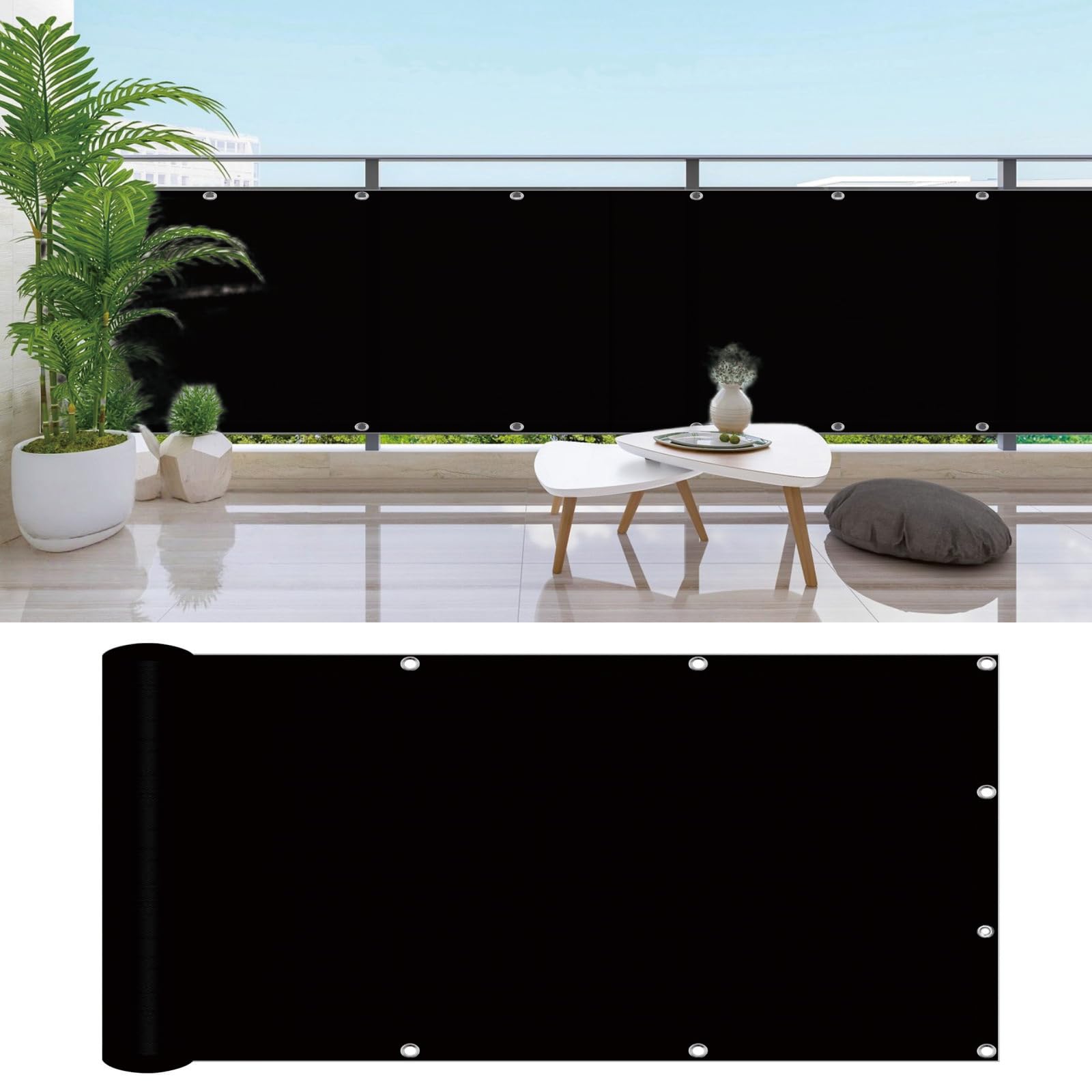 Filet occultant résistant aux UV et imperméable pour terrasse 160x830
