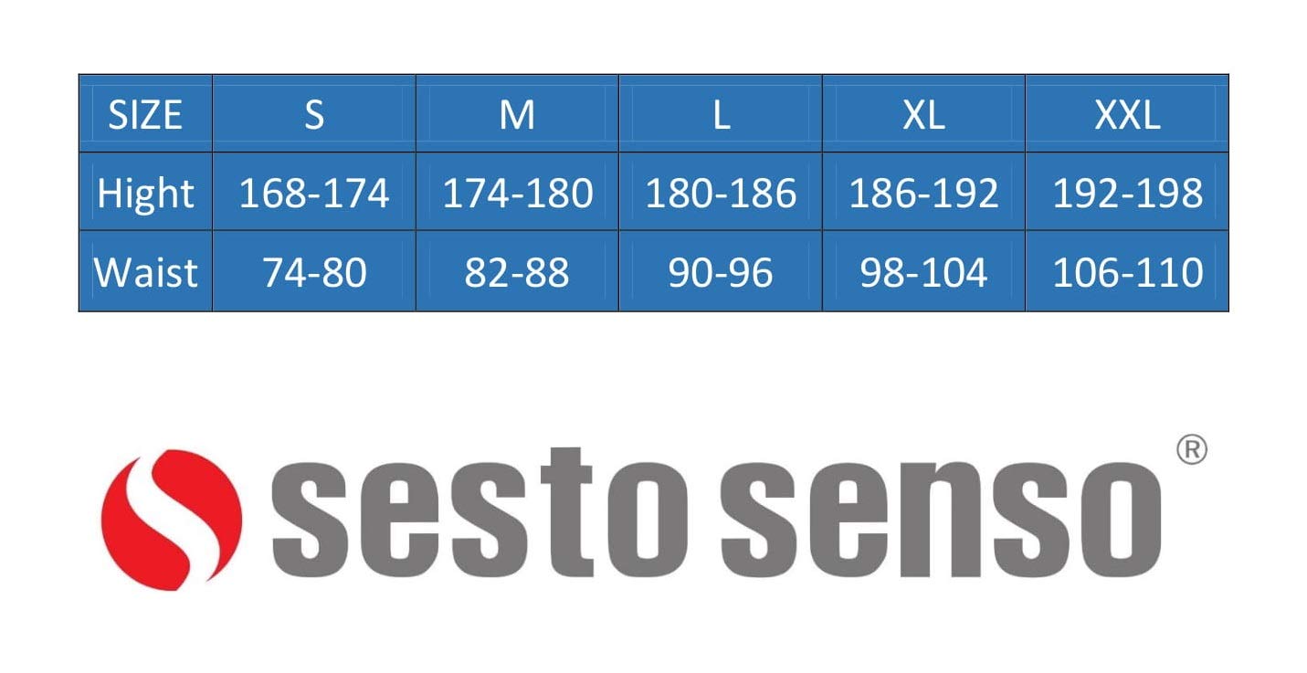 sesto senso Biancheria Intima Uomo Cotone Set Termica Funzionale Maglia Maniche Lunghe Pantaloni Lunghi