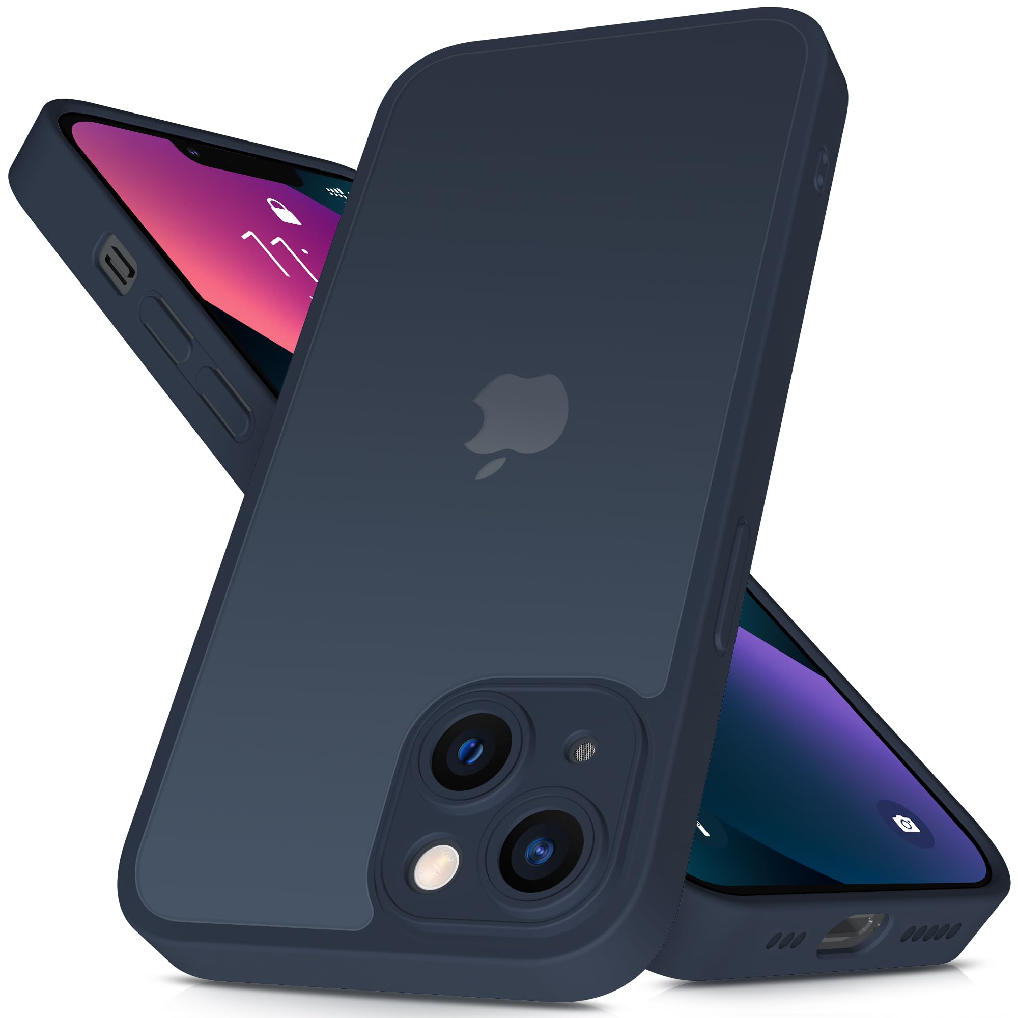 Mootobo for iPhone 13 Case 6.1-Inch, Matte Shockproof Bumper Phone Cover