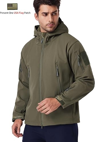 Miniatura 4 de ReFire Gear Chaqueta táctica militar militar de operaciones especiales del ejército para hombre abrigo de vellón con capucha para exteriores Nieve