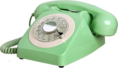 Teléfono retro con cable con función de redireccionamiento, teléfono giratorio para el hogar, teléfonos fijos antiguos con campana de metal clásica,