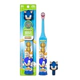FIREFLY Clean N&apos; Protect&comma; Sonic The Hedgehog Toothbrush with 3D hygienic Cover&comma; Premium Soft Bristles&comma; Anti-Slip Grip Handle&comma; Battery Included&comma; Ages 3&plus;&comma; 3 Piece Set &lpar;Pack of 1&rpar;