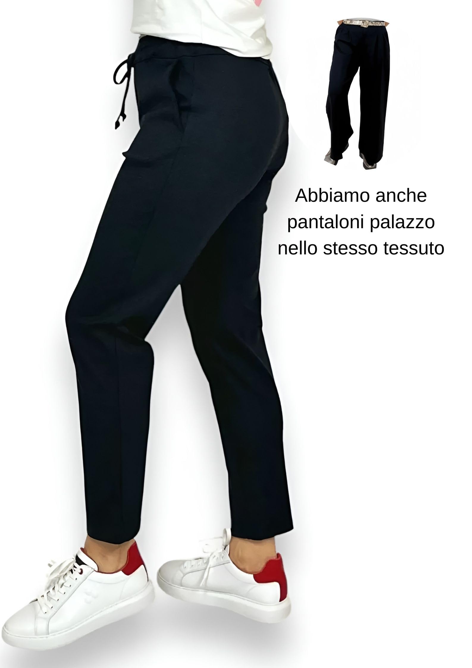 Pantalon pour femme taille haute élastique – Chino jogging confortable | Chino Cigarette Confortable Grande Taille Legging élégant Curvy Taille élastique Joggers Doux Viscose Automne